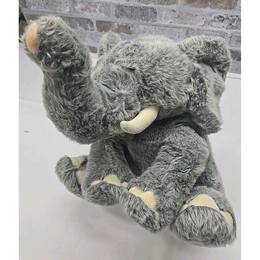 Animal Alley Elephant Plush  Sitting Gray Stuffed Animal 2000 Toys "R" Us